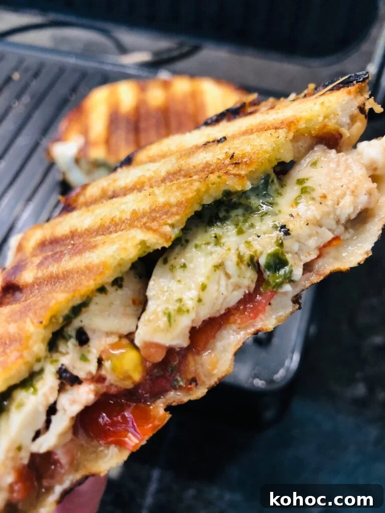 Caprese Chicken Panini Recipe: Melty Tomato, Basil & Mozzarella 8 Chicken Caprese Paninis