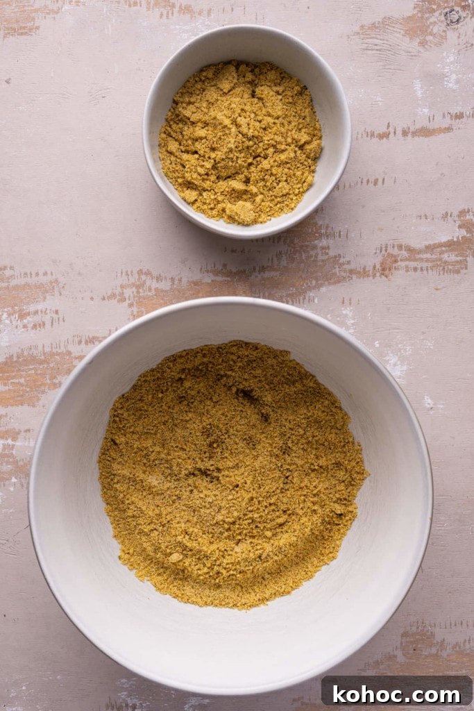 Setting aside some pistachio and sugar mixture to make a crumble top for pistachio muffins.
