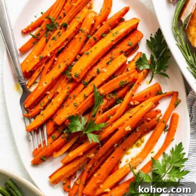 Garlic glazed carrots.