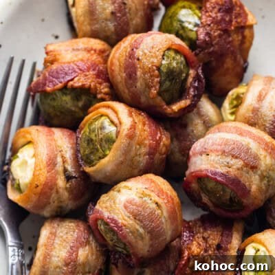 Bacon wrapped Brussels sprouts.