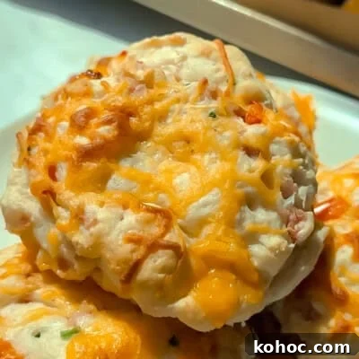 Cheesy breakfast biscuits.