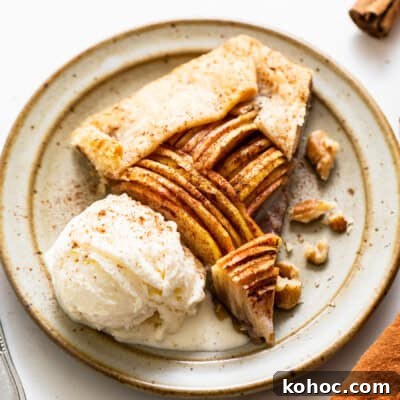 Slice of apple galette.