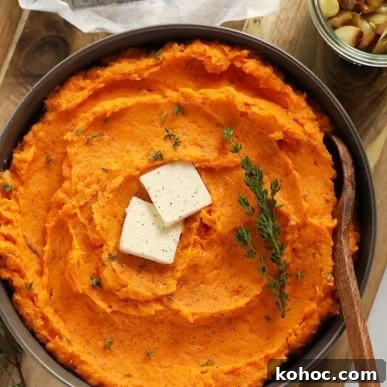 mashed sweet potatoes