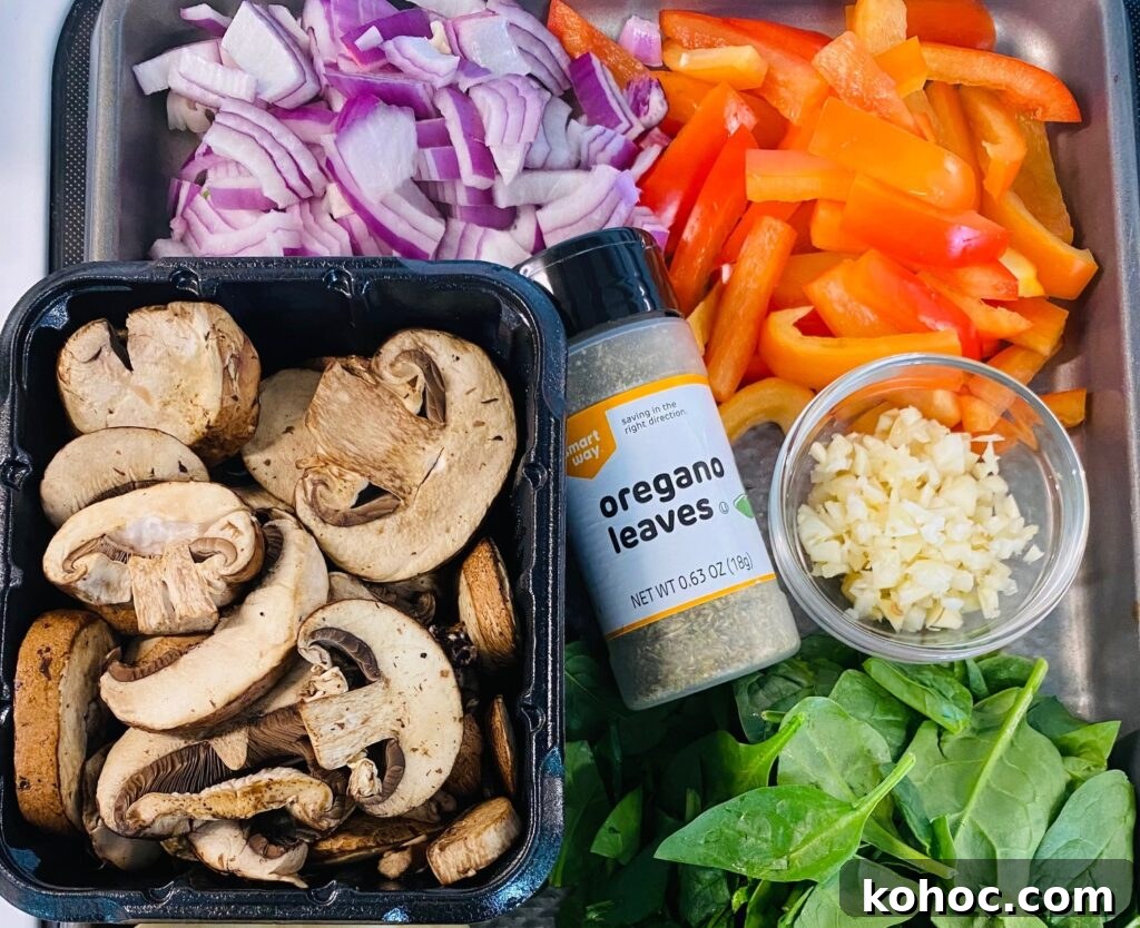 ingredients prepped for the side dish