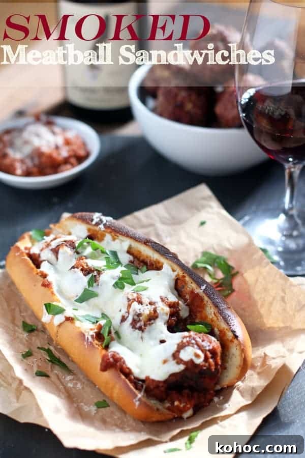 Smoked Meatball Sandwiches 