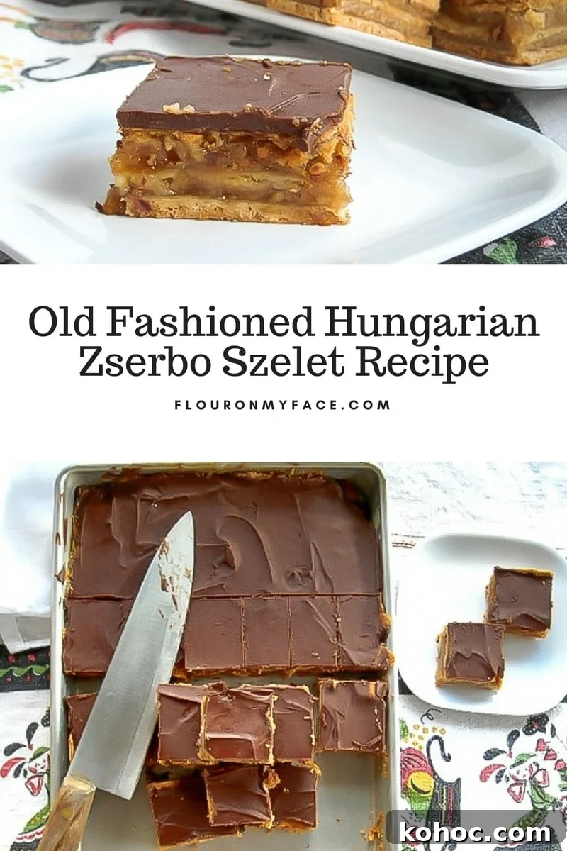 Old Fashioned Hungarian Zserbo Szelet Hungarian Zserbo Szelet recipe also known as Gerbeaud Cake