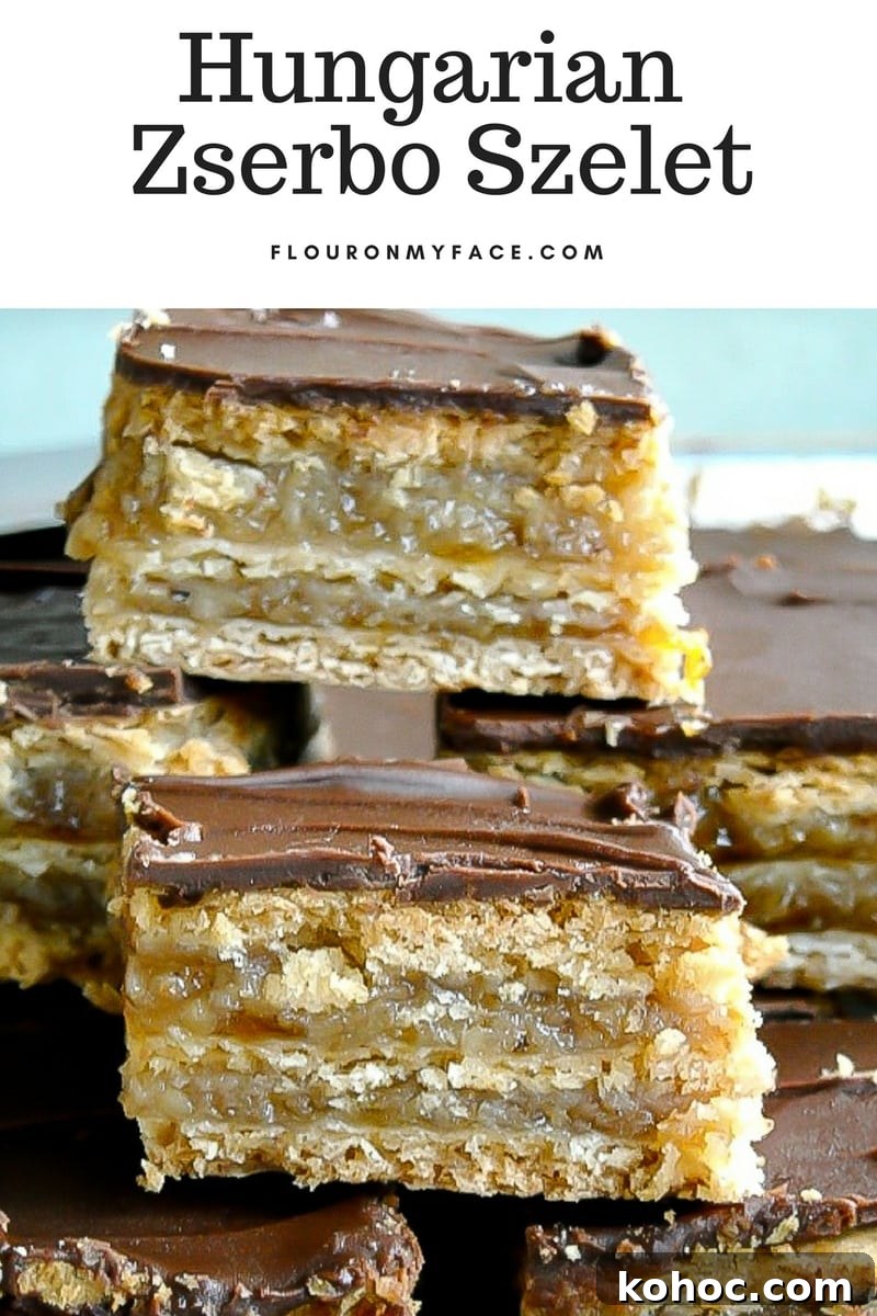 Gerbeaud Cake Hungarian Zserbo Szelet recipe also known as Gerbeaud Cake