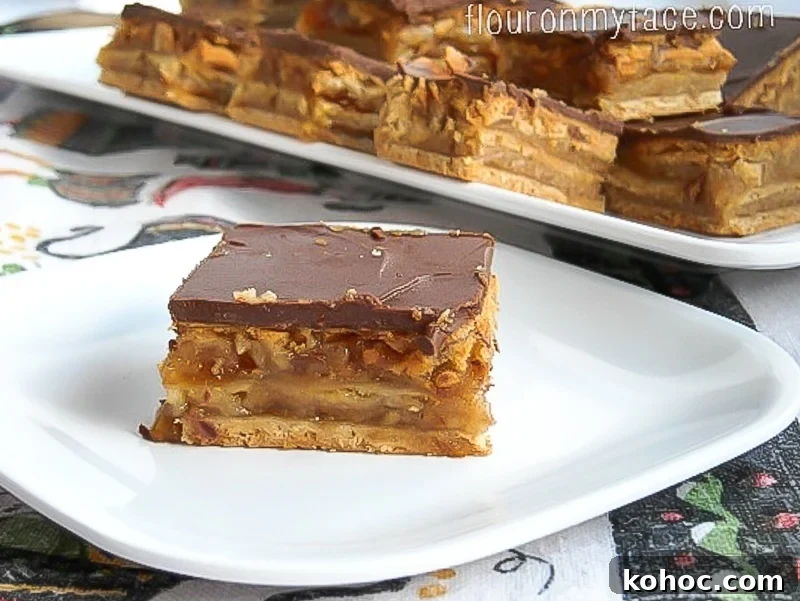 traditional Hungarian holiday dessert recipe Vintage Zserbo Szelet a Hungarian cake recipe cut into bars a traditional Hungarian holiday dessert recipe