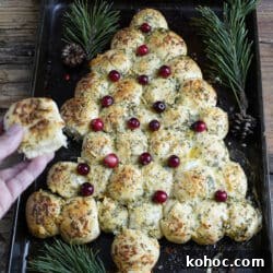 Cheesy Christmas Tree Bread with Garlic Butter Twist 11 Cheesy Christmas Tree Bread