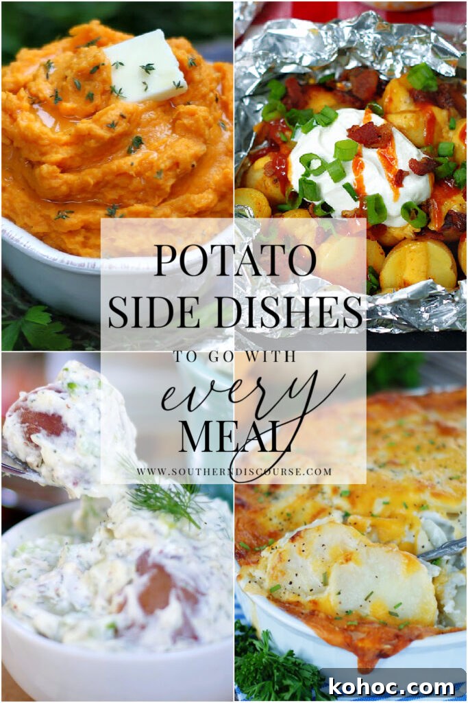 Perfect Potato Sides for Every Meal 21 America's favorite side dish is potatoes! And with so many quick and easy ways to prepare them, it's no surprise. They are perfect for potlucks, cookouts, holidays and everyday family meals. Casual or fancy, whether you need a crisp, creamy, cheesy or casserole-style side dish for lunch, brunch or dinner, this list of potato side dishes has you covered!