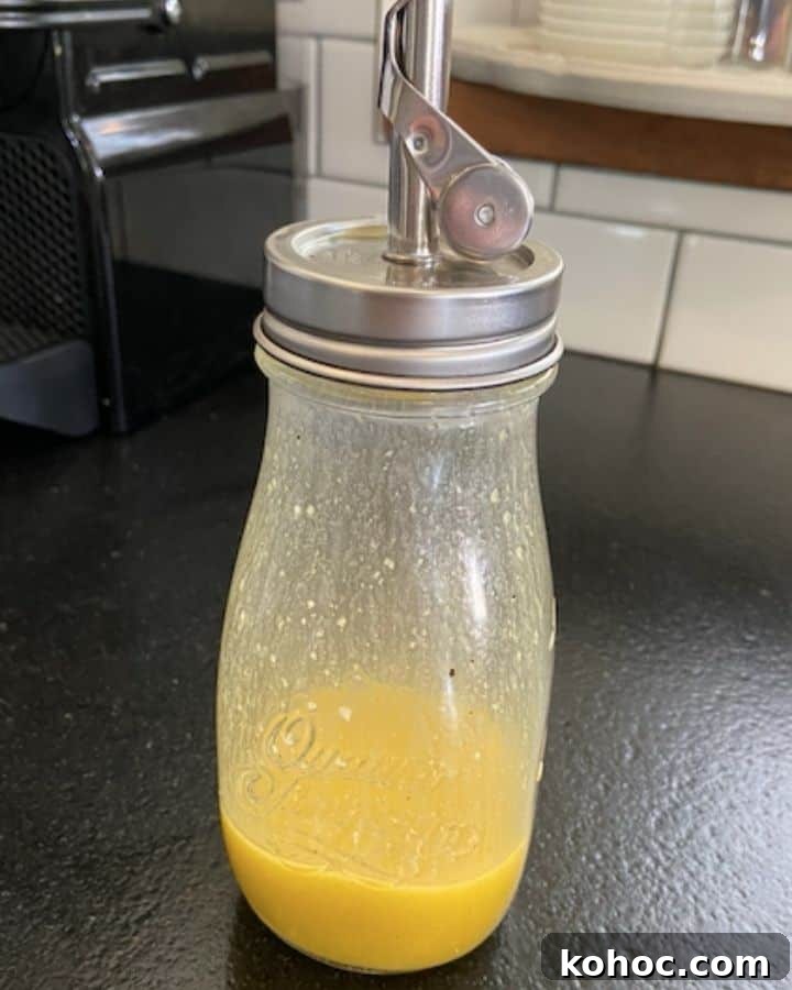 bottle of apple cider vinaigrette dressing