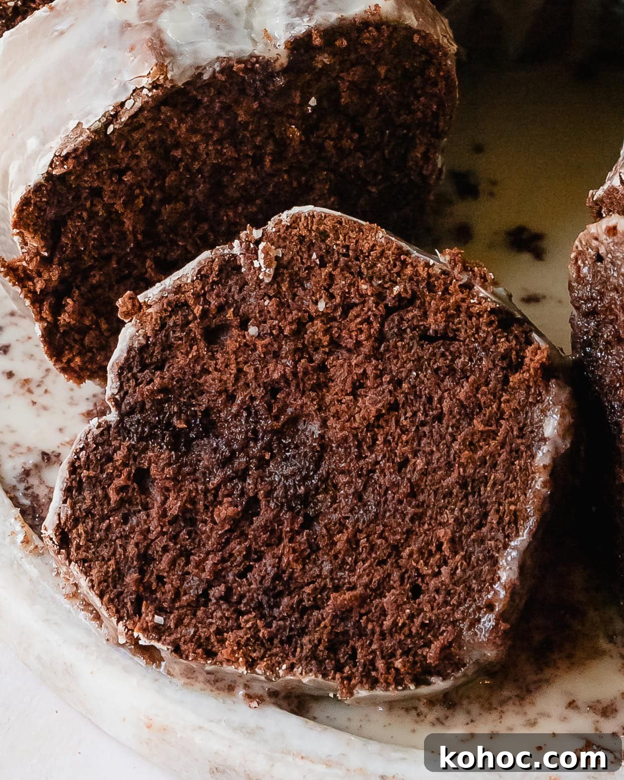 Decadent Chocolate Donut Cake Recipe: Moist Layered Chocolate Cake 8 Chocolate donut cake close up