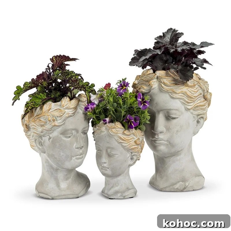 13 Striking Plants for Head Planters to Elevate Your Décor 6 purple plants for head planters
