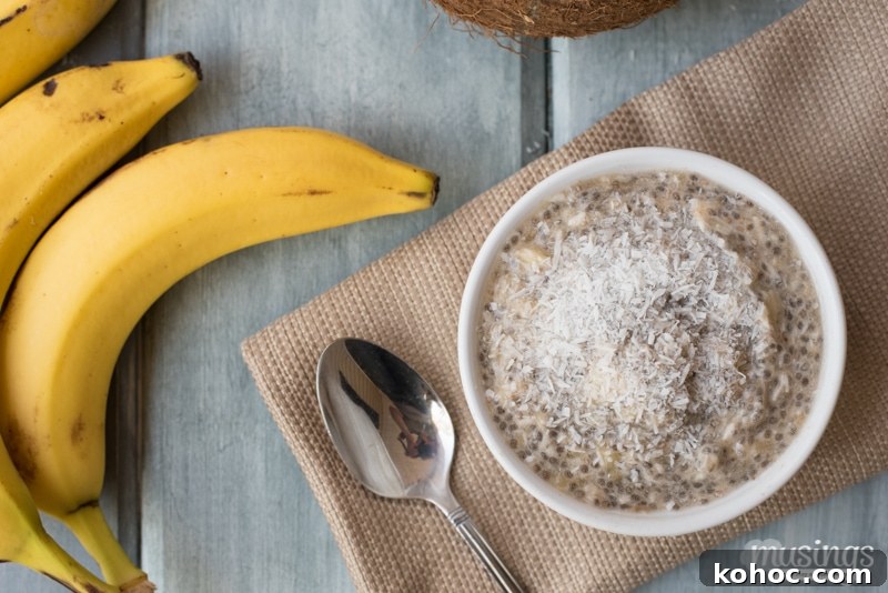 Coconut Banana Chia Seed Pudding