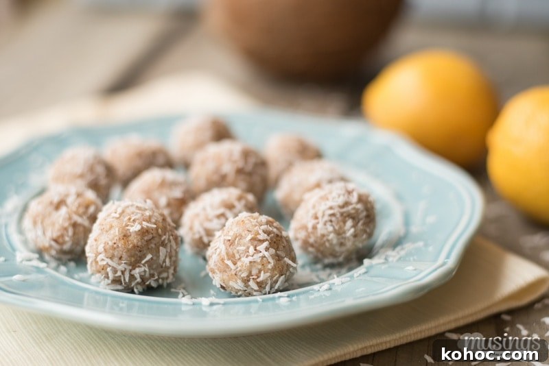 Raw Lemon Coconut Macaroons