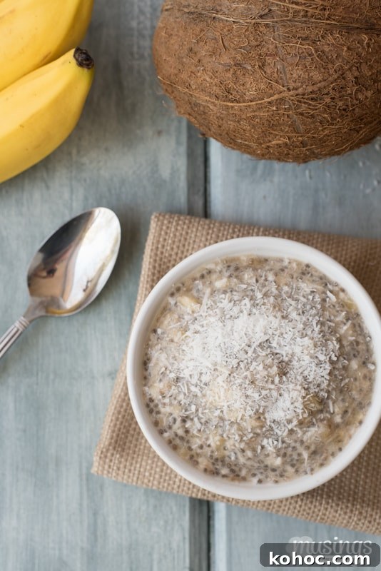 Coconut Banana Chia Seed Pudding