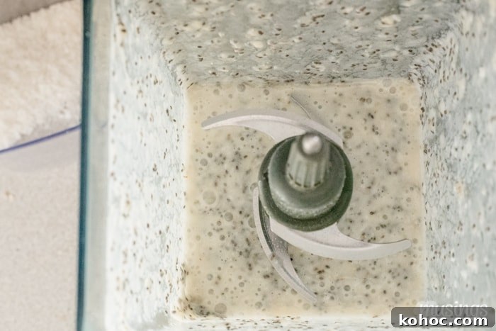 Blended Coconut Banana mixture