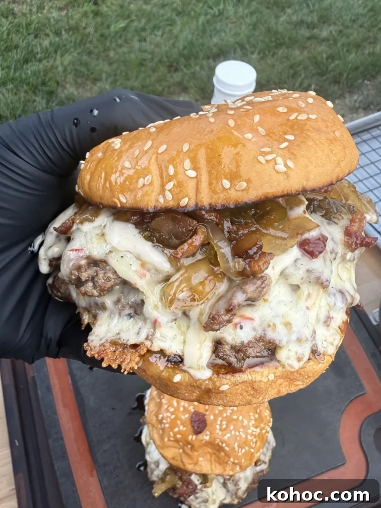 spicy bacon jam smash burger