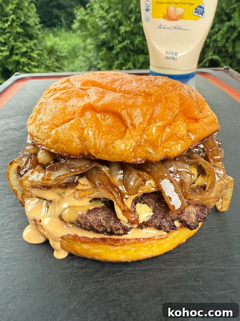 easy smash burger recipe from the griddle
