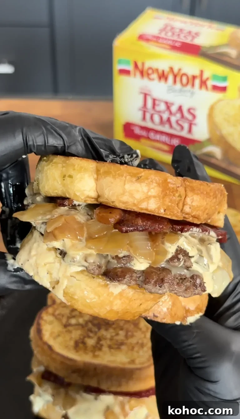 texas toast cheeseburgers