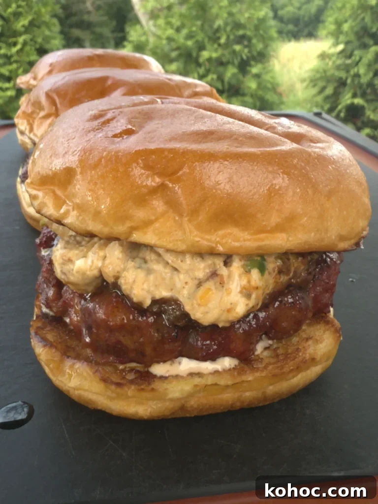jalapeno popper cheese burger