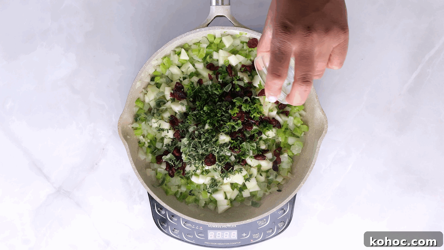 Sausage, Apple & Cranberry Cornbread Dressing Recipe 3 ingredients for cornbread dressing