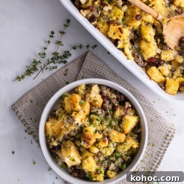 Sausage, Apple & Cranberry Cornbread Dressing Recipe 7 img 338026 6