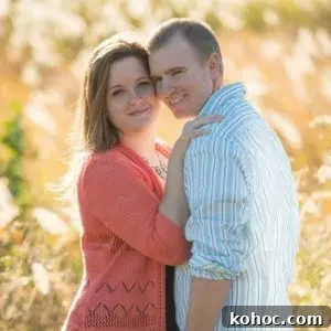 A picture of Victoria, the author and owner of Eating Gluten and Dairy Free and her husband, David.