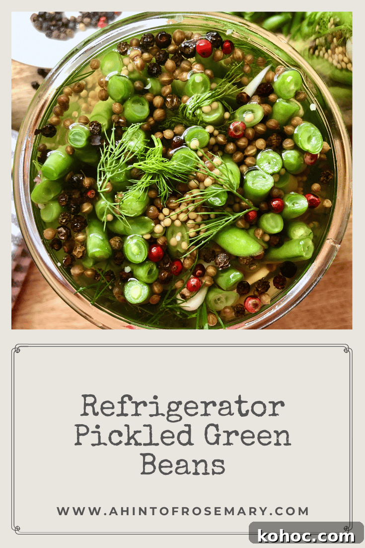 Refrigerator Pickled Green Beans