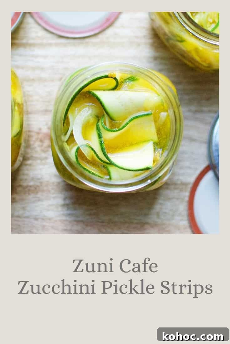 zuni cafe zucchini pickle strips