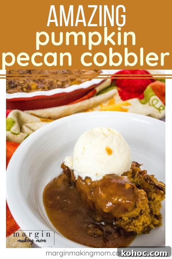 Irresistible Pumpkin Cobbler Recipe for Fall Gatherings 2 Pumpkin cobbler topped with vanilla ice cream in a white bowl