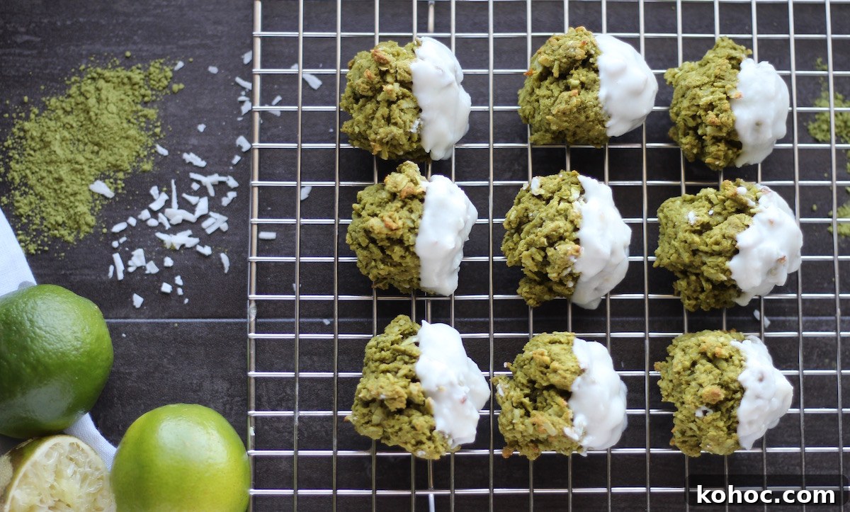 Paleo Matcha Lime Macaroons — AIP-Friendly Recipe 3 Paleo Matcha Lime Macaroons (AIP) - a healthy and delicious coconut macaroon that is flavored with matcha green tea, lime, and honey! So yummy! | fedandfulfilled.com