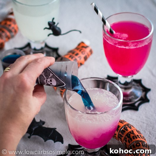 Vegan Color-Changing Witches' Brew Halloween Punch 2 Witches' Brew -- Color Changing Halloween Drink | Low-Carb, So Simple!