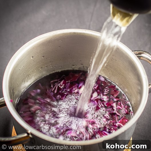 Vegan Color-Changing Witches' Brew Halloween Punch 3 Witches' Brew -- Color Changing Halloween Drink; Making the Red Cabbage Extract | Low-Carb, So Simple!