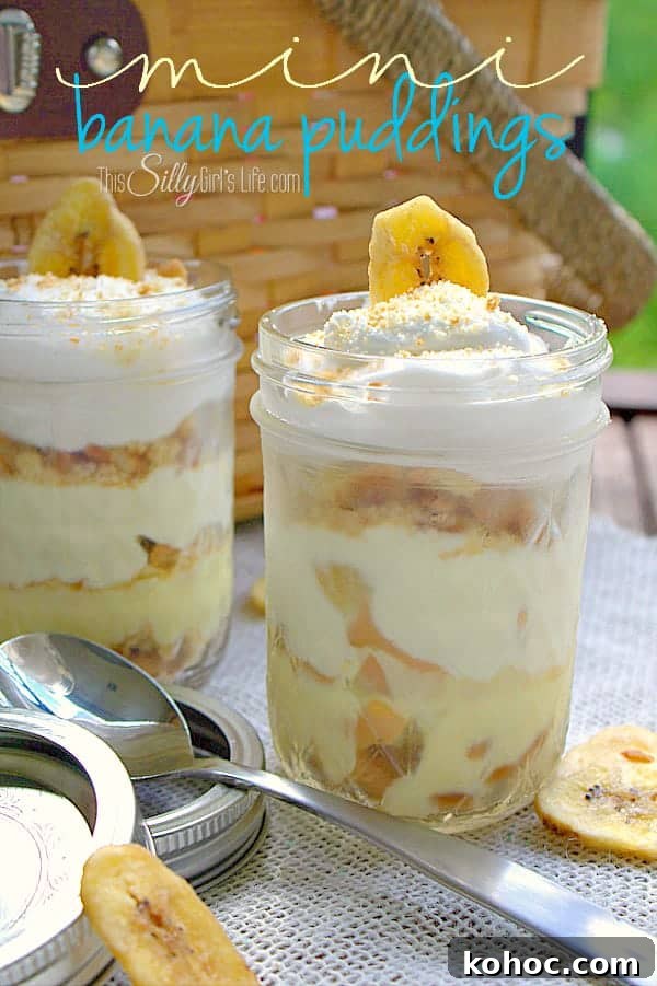 Mini banana puddings