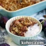 Vegan Plum Crisp with Coconut