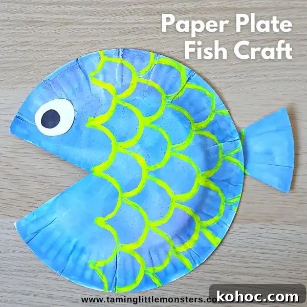 10. Paper Plate Fish Craft