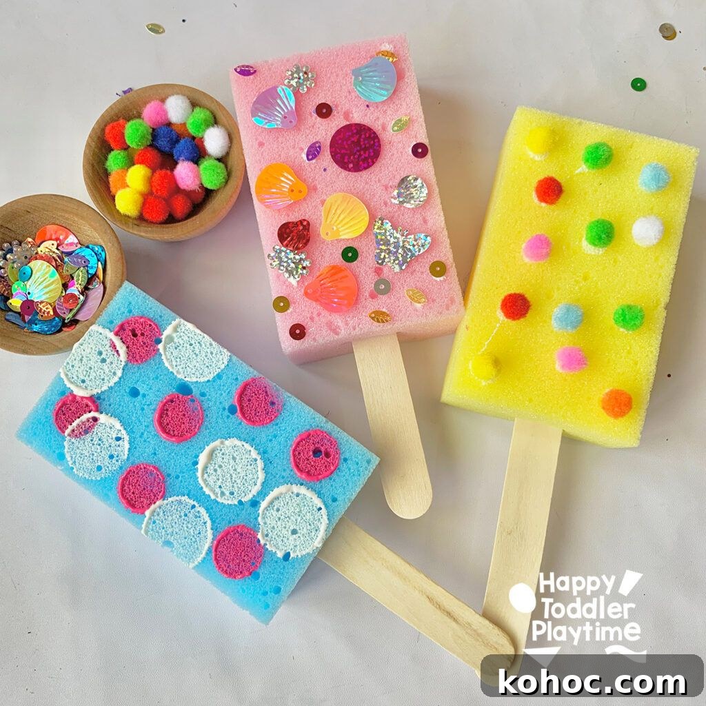 18. Sponge Popsicle Craft