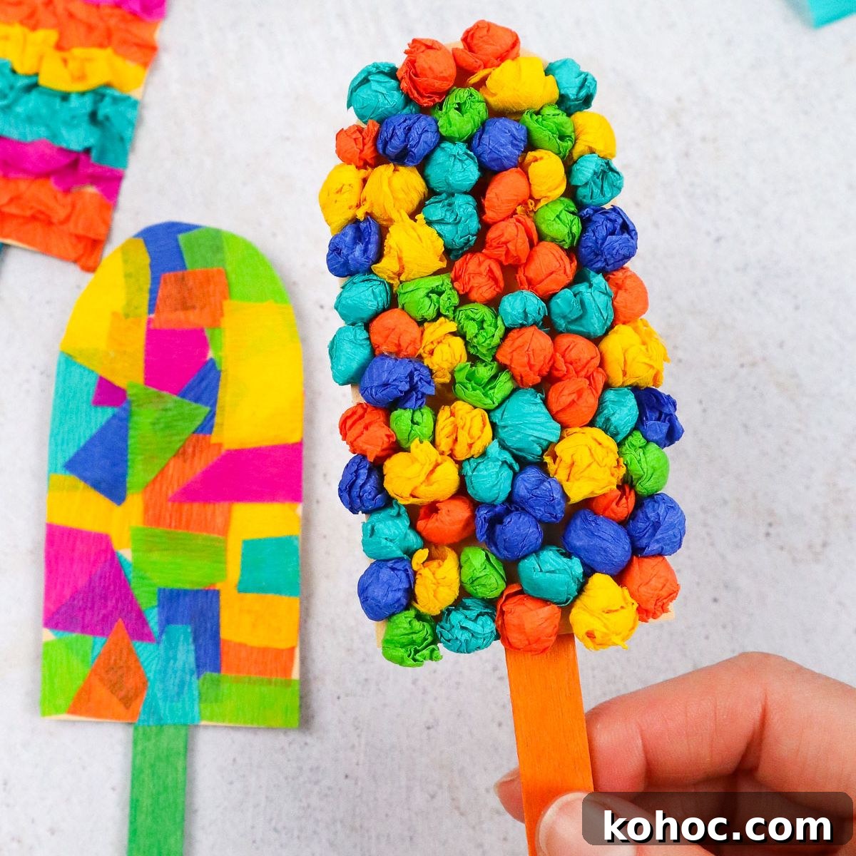 Popsicle Tissue Paper Craft