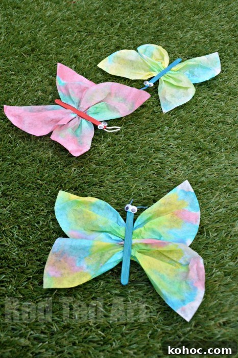 20. Coffee Filter Butterfly Crafts
