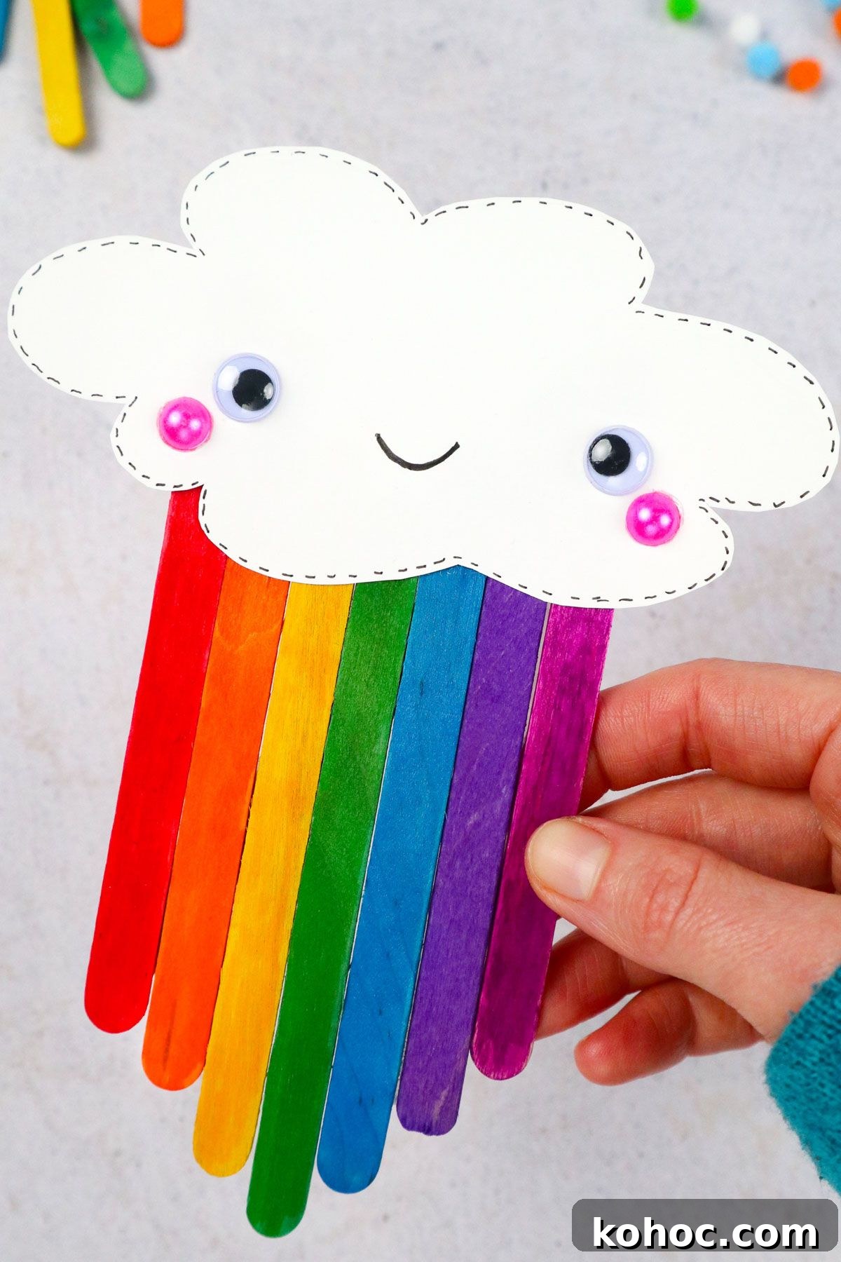 Rainbow Popsicle Stick Craft