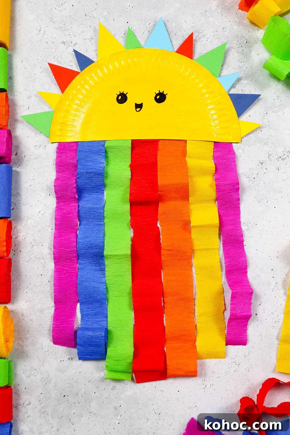 Paper Plate Rainbow Craft