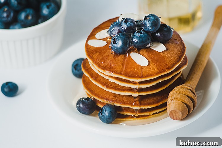 Pantry Staples That Help You Lose Weight Quickly 4 greek yogurt pancakes with honey instead of syrup for weight loss