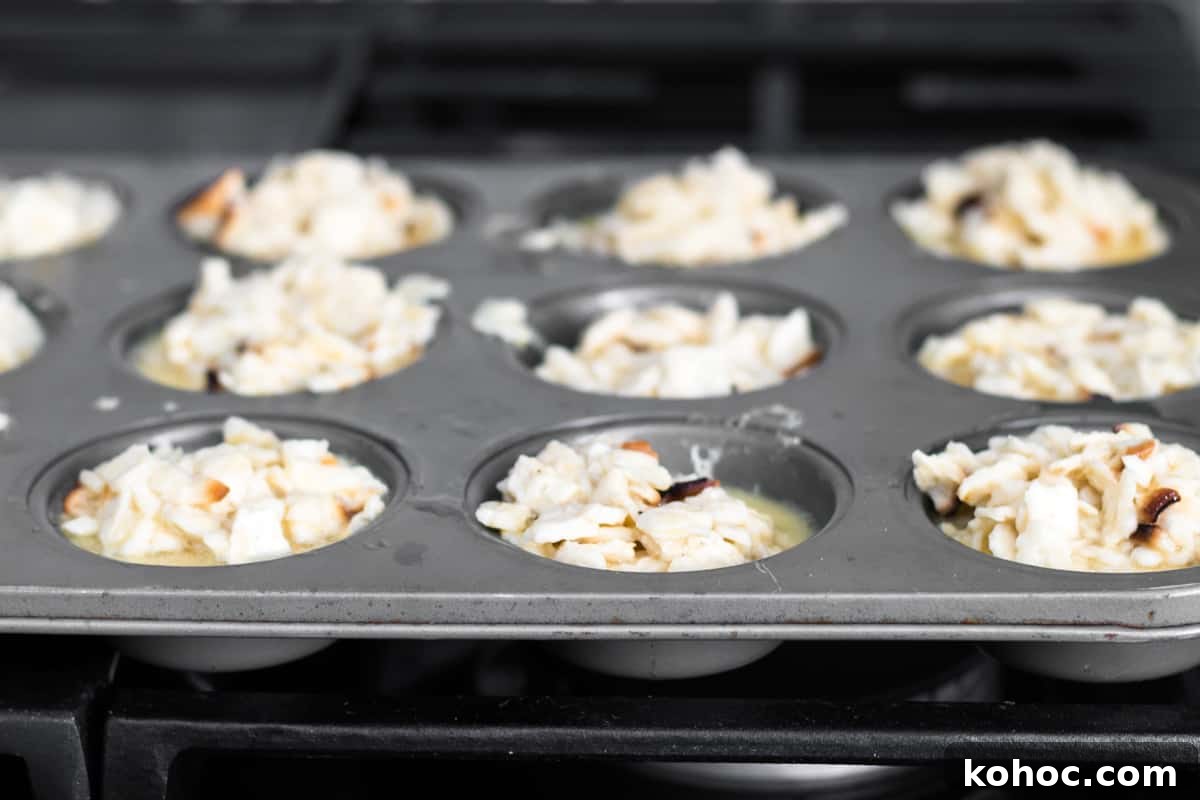 Passover-Friendly Muffins: Simple Recipe for the Seder 5 farfel muffin batter in a muffin tin