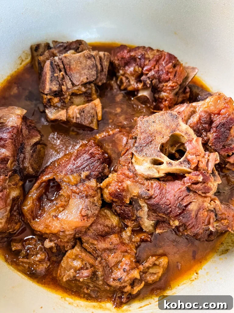 neck bones in a Dutch oven pot