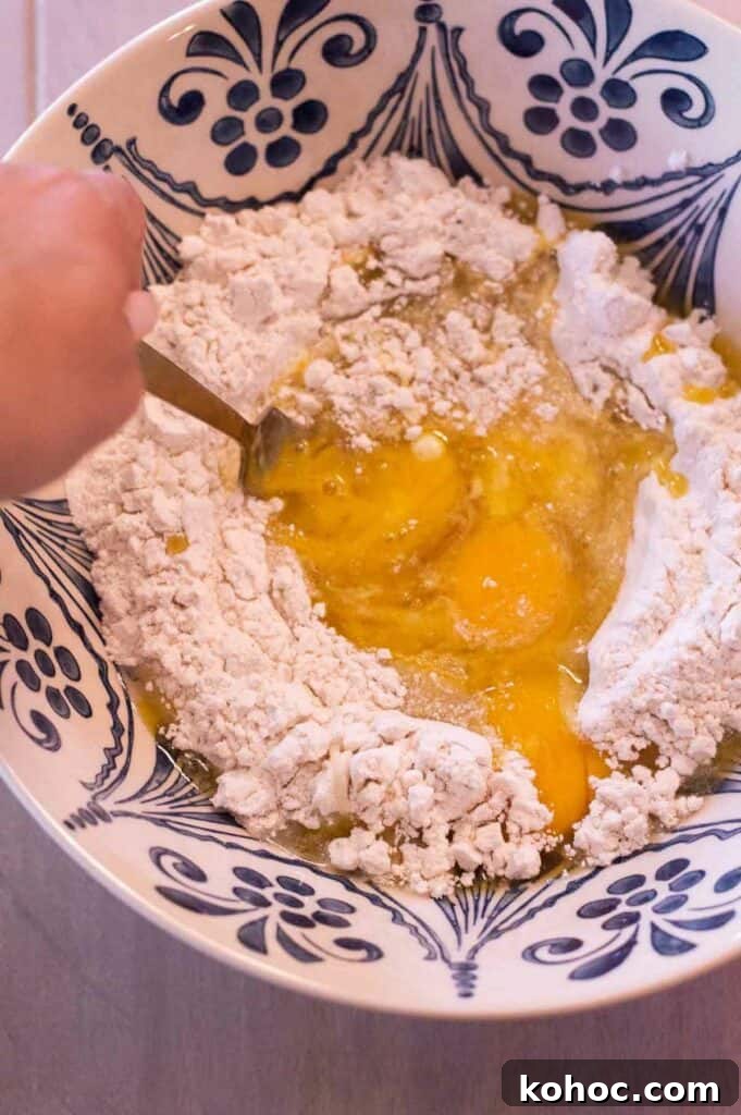 15-Minute Homemade Gluten-Free Sourdough Egg Noodles Recipe 11 Gluten Free Egg Noodles ingredients in a bowl