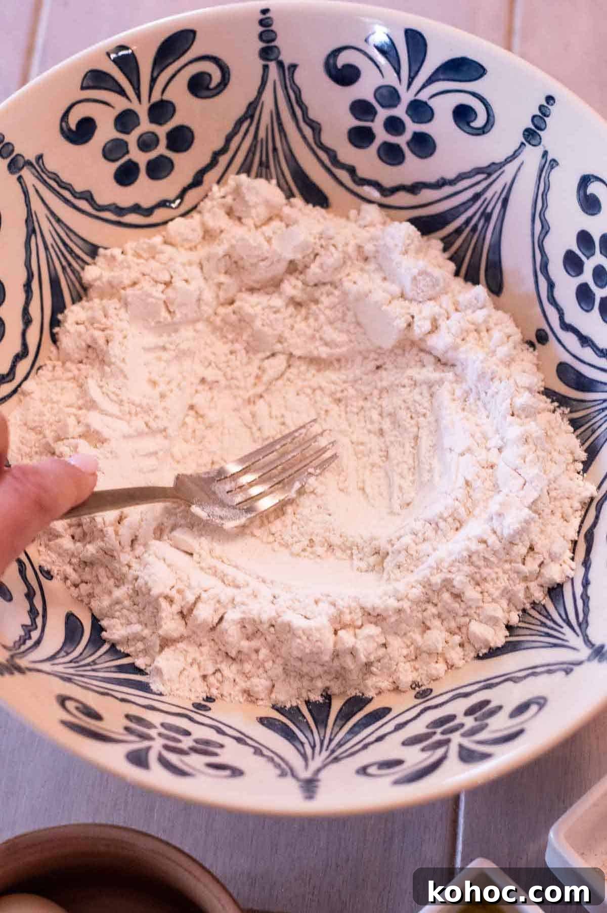 15-Minute Homemade Gluten-Free Sourdough Egg Noodles Recipe 7 Gluten Free Egg Noodles flour ingredients in a bowl