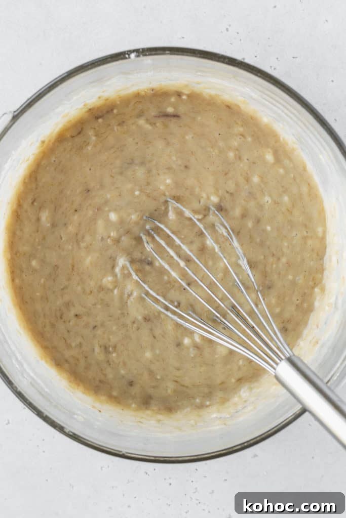 Banana cupcake batter.