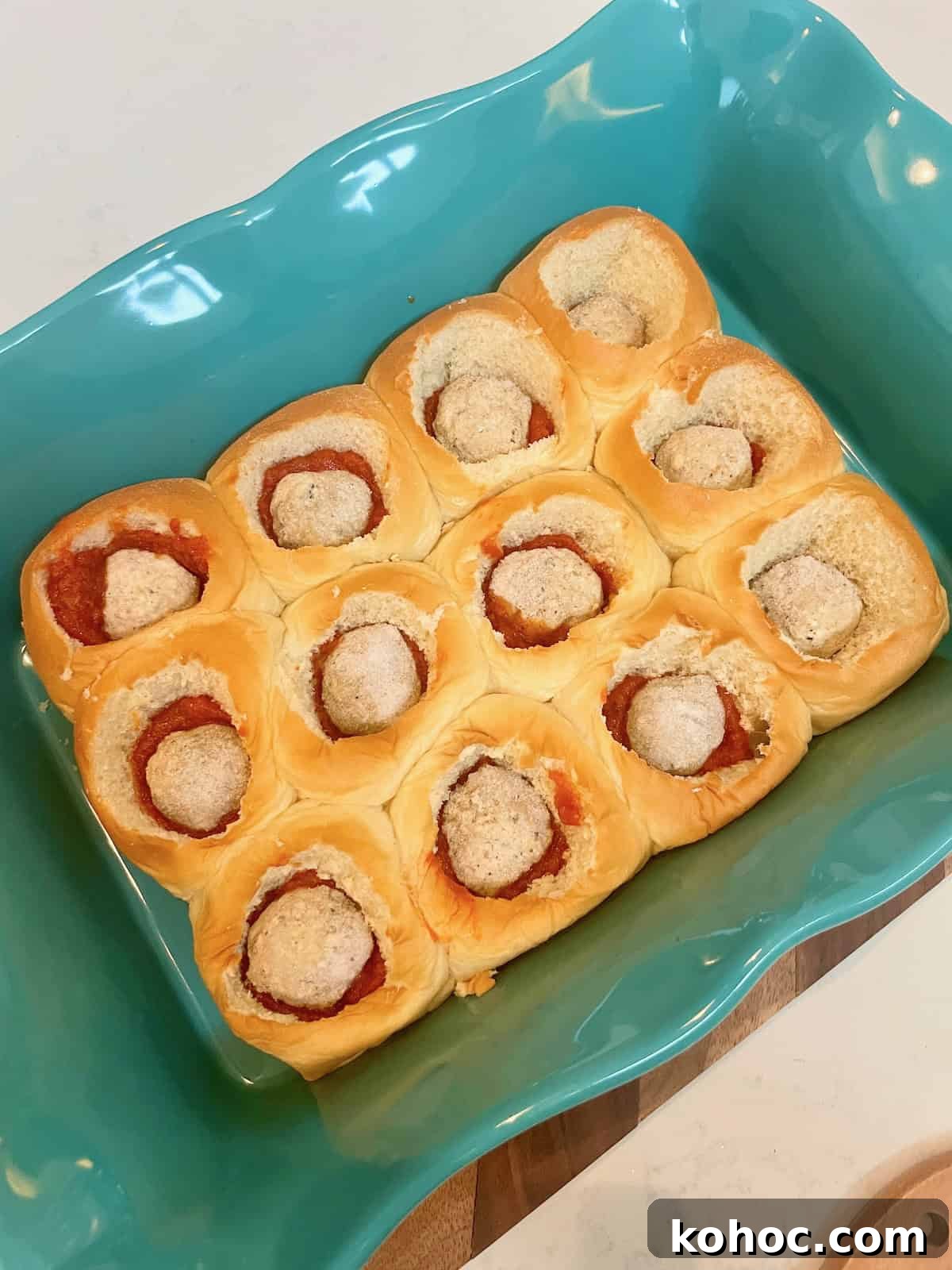 meatball sliders on hawaiian rolls
