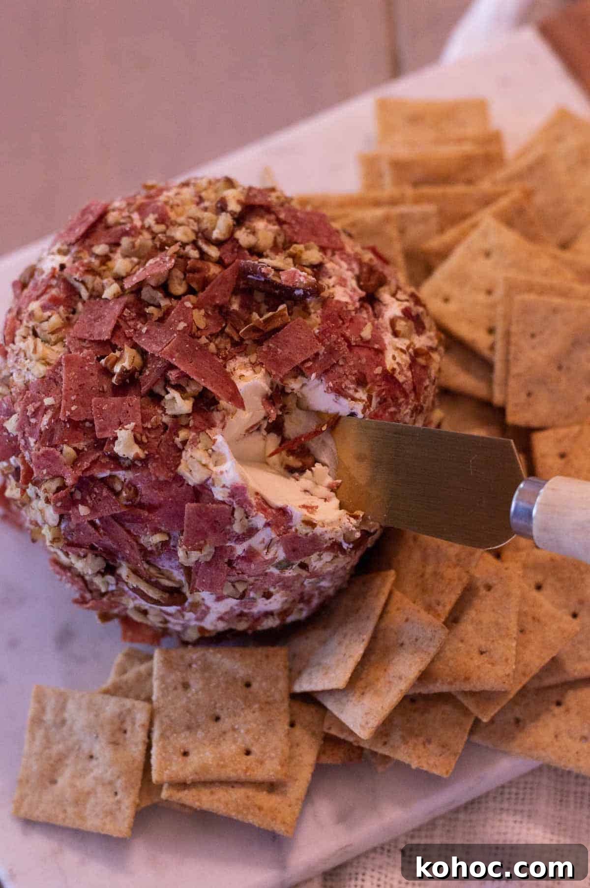 Savory Beef Cheeseball Appetizer Recipe 8 Best Beef Cheeseball on a cracker